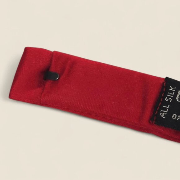 Rare Christian Dior Red Silk Bow Tie Paris Made in USA Adjustable BOXED VTG - Picture 14 of 15